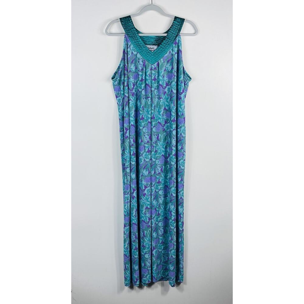 Anthony Richards Size XL Floral Print House Dress Gown Green Sleep Lounge